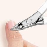 Maxbell Toenail Clipper Metal Ergonomic Slanted Edge Toe Nail Clipper Adults Elderly White