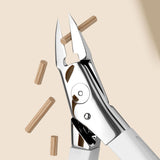 Maxbell Toenail Clipper Metal Ergonomic Slanted Edge Toe Nail Clipper Adults Elderly White