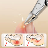 Maxbell Toenail Clipper Metal Ergonomic Slanted Edge Toe Nail Clipper Adults Elderly White