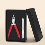 Maxbell Toenail Clipper Metal Ergonomic Slanted Edge Toe Nail Clipper Adults Elderly Red