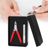 Maxbell Toenail Clipper Metal Ergonomic Slanted Edge Toe Nail Clipper Adults Elderly Red