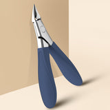 Maxbell Toenail Clipper Metal Ergonomic Slanted Edge Toe Nail Clipper Adults Elderly Blue