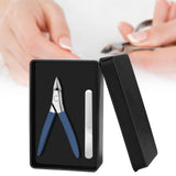 Maxbell Toenail Clipper Metal Ergonomic Slanted Edge Toe Nail Clipper Adults Elderly Blue