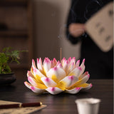 Maxbell Incense Holder for Stick Flower Incense Burner for New Year Tea House Office Pink