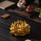 Maxbell Incense Holder for Stick Flower Incense Burner for New Year Tea House Office Gold