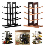 Maxbell Wine Bottle Holder Simple Crafts Wine Holder for Desktop Cabinet Living Room Black