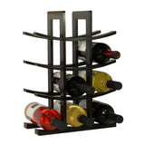Maxbell Wine Bottle Holder Simple Crafts Wine Holder for Desktop Cabinet Living Room Black