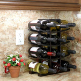 Maxbell Wine Bottle Holder Simple Crafts Wine Holder for Desktop Cabinet Living Room Black