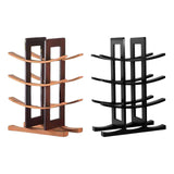 Maxbell Wine Bottle Holder Simple Crafts Wine Holder for Desktop Cabinet Living Room Black