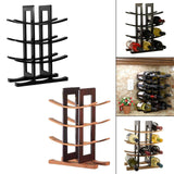 Maxbell Wine Bottle Holder Simple Crafts Wine Holder for Desktop Cabinet Living Room Black