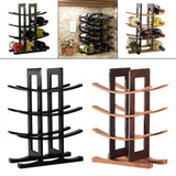 Maxbell Wine Bottle Holder Simple Crafts Wine Holder for Desktop Cabinet Living Room Black
