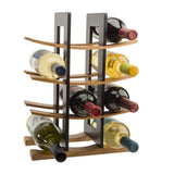 Maxbell Wine Bottle Holder Simple Crafts Wine Holder for Desktop Cabinet Living Room Brown