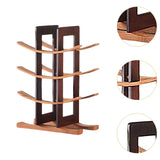 Maxbell Wine Bottle Holder Simple Crafts Wine Holder for Desktop Cabinet Living Room Brown