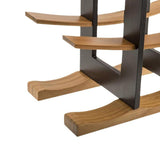 Maxbell Wine Bottle Holder Simple Crafts Wine Holder for Desktop Cabinet Living Room Brown