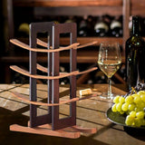 Maxbell Wine Bottle Holder Simple Crafts Wine Holder for Desktop Cabinet Living Room Brown