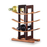 Maxbell Wine Bottle Holder Simple Crafts Wine Holder for Desktop Cabinet Living Room Brown