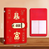 Maxbell Money Saving Binder Compact with Combination Lock with 100 Pieces Cash Envelops Red