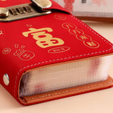 Maxbell Money Saving Binder Compact with Combination Lock with 100 Pieces Cash Envelops Red