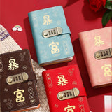 Maxbell Money Saving Binder Compact with Combination Lock with 100 Pieces Cash Envelops Red