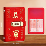 Maxbell Money Saving Binder Compact with Combination Lock with 100 Pieces Cash Envelops Red