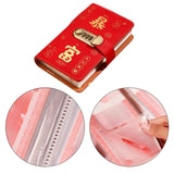 Maxbell Money Saving Binder Compact with Combination Lock with 100 Pieces Cash Envelops Red