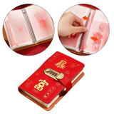 Maxbell Money Saving Binder Compact with Combination Lock with 100 Pieces Cash Envelops Red