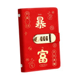 Maxbell Money Saving Binder Compact with Combination Lock with 100 Pieces Cash Envelops Red