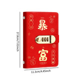Maxbell Money Saving Binder Compact with Combination Lock with 100 Pieces Cash Envelops Red