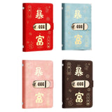 Maxbell Money Saving Binder Compact with Combination Lock with 100 Pieces Cash Envelops Red