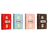Maxbell Money Saving Binder Compact with Combination Lock with 100 Pieces Cash Envelops Red