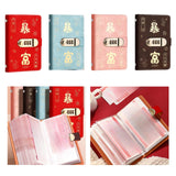 Maxbell Money Saving Binder Compact with Combination Lock with 100 Pieces Cash Envelops Red
