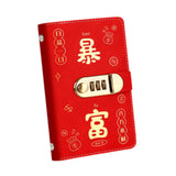 Maxbell Money Saving Binder Compact with Combination Lock with 100 Pieces Cash Envelops Red