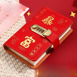 Maxbell Money Saving Binder Compact with Combination Lock with 100 Pieces Cash Envelops Red