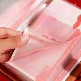 Maxbell Money Saving Binder Compact with Combination Lock with 100 Pieces Cash Envelops Red
