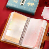 Maxbell Money Saving Binder Compact with Combination Lock with 100 Pieces Cash Envelops Blue