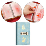Maxbell Money Saving Binder Compact with Combination Lock with 100 Pieces Cash Envelops Blue