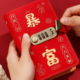 Maxbell Money Saving Binder Compact with Combination Lock with 100 Pieces Cash Envelops Blue