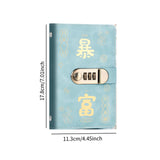 Maxbell Money Saving Binder Compact with Combination Lock with 100 Pieces Cash Envelops Blue