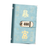 Maxbell Money Saving Binder Compact with Combination Lock with 100 Pieces Cash Envelops Blue