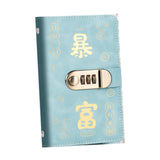 Maxbell Money Saving Binder Compact with Combination Lock with 100 Pieces Cash Envelops Blue