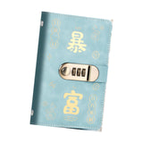 Maxbell Money Saving Binder Compact with Combination Lock with 100 Pieces Cash Envelops Blue