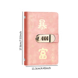 Maxbell Money Saving Binder Compact with Combination Lock with 100 Pieces Cash Envelops Pink