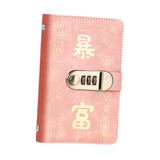 Maxbell Money Saving Binder Compact with Combination Lock with 100 Pieces Cash Envelops Pink