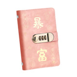 Maxbell Money Saving Binder Compact with Combination Lock with 100 Pieces Cash Envelops Pink