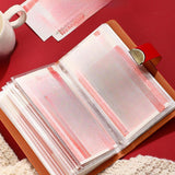 Maxbell Money Saving Binder Compact with Combination Lock with 100 Pieces Cash Envelops Brown
