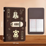 Maxbell Money Saving Binder Compact with Combination Lock with 100 Pieces Cash Envelops Brown