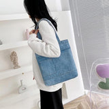 Maxbell Denim Tote Bag for Women Fashion Purse for Outdoor Activities Dating Working