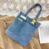 Maxbell Denim Tote Bag for Women Fashion Purse for Outdoor Activities Dating Working
