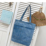 Maxbell Denim Tote Bag for Women Fashion Purse for Outdoor Activities Dating Working