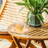 Maxbell Coffee Table Coasters with Holder Rustic Cup Pads for Indoor Outdoor Hot Pot 4pcs and 12cm